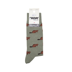 Beaver & Log Men's Socks