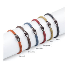 Leather and Macrame Bracelet