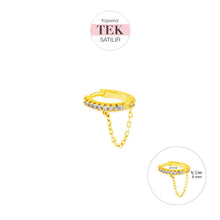 Helix Hoop CZ with Chain Earring