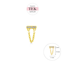 Line with Chain Earring