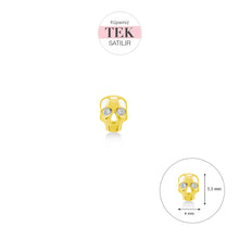 Skull with Shiny Eye Earring