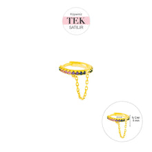 Helix Hoop CZ with Chain Earring