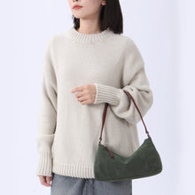 Crescent Suede Shoulder Bag