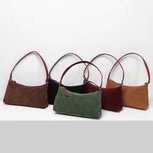 Crescent Suede Shoulder Bag
