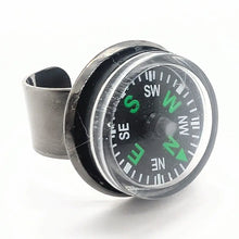 Gunmetal Compass Ring