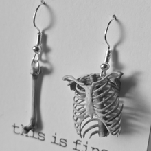 3D printed skeleton earrings