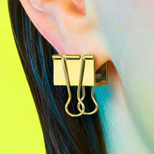 Binder Clip Single Earring Worn