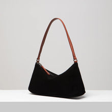 Crescent Suede Shoulder Bag
