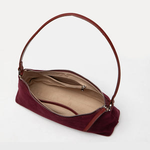 Crescent Suede Shoulder Bag