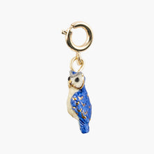 Blue & Gold Owl Charm