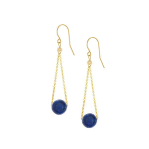 Chandelier Lapis Lazuli Long Dangle Earrings