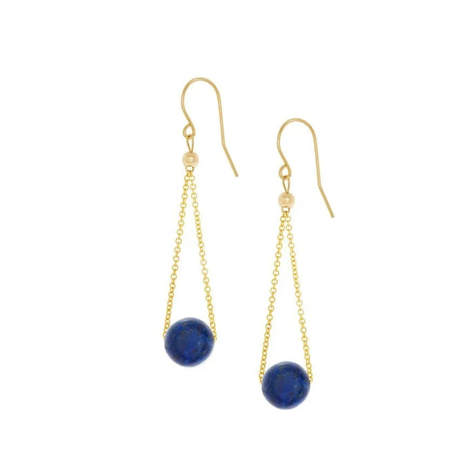 Chandelier Lapis Lazuli Long Dangle Earrings