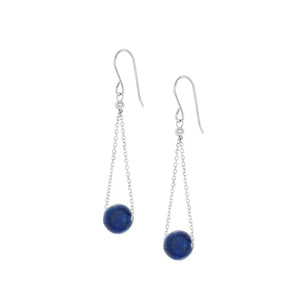 Chandelier Lapis Lazuli Long Dangle Earrings
