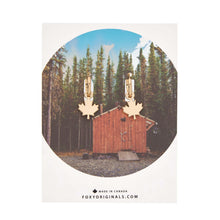 Maple Leaf Huggie Hoop Earrings