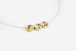 Framed Concrete Trio Necklace