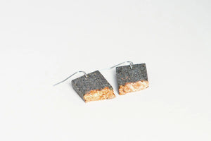 Concrete Fractured Rectangle Earrings