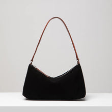 Crescent Suede Shoulder Bag