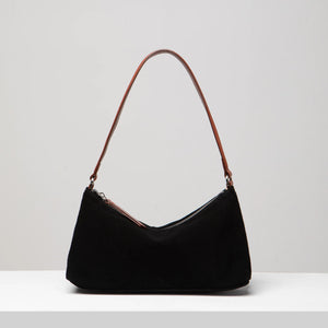 Crescent Suede Shoulder Bag