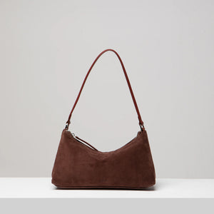 Crescent Suede Shoulder Bag