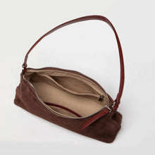 Crescent Suede Shoulder Bag