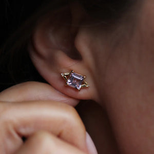 Diana Pink Amethyst Studs