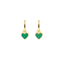 Heart Enamel Huggie Hoop Earrings