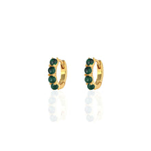 Gemstone Huggie Hoops