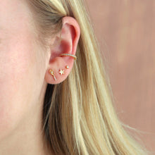 Tennis Racket Crystal & Enamel Stud Earrings