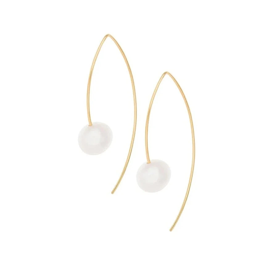 Element White Pearl Earrings