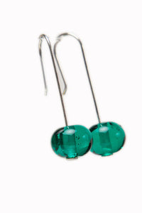 Bubble Bead Teal Earrings