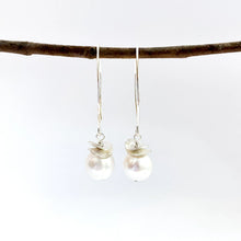 Acorn White Pearl Earrings