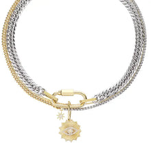 Gold and silver chain necklace pvd