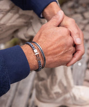 Catena Foxtail Navy Silver Bracelet
