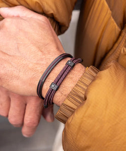 Little Lewis DBL Mahogany Black Bracelet