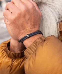 Little Lewis DBL Black Slate Gray Black Bracelet