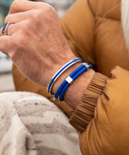 Little Lewis DBL Cobalt Silver Bracelet
