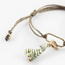 GOLD CORD BRACELET WITH CHARM