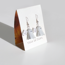 3D printed ghost dangle earrings