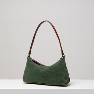 Crescent Suede Shoulder Bag
