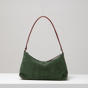 Crescent Suede Shoulder Bag