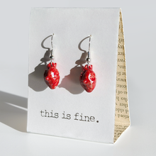 3D printed anatomy heart dangle earrings