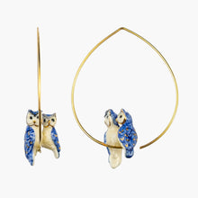 Hoop Porcelain Figure Earrings