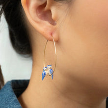 Hoop Porcelain Figure Earrings