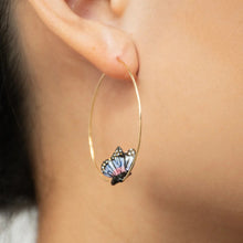Hoop Porcelain Figure Earrings