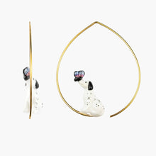 Hoop Porcelain Figure Earrings