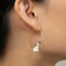 Hoop Porcelain Figure Earrings