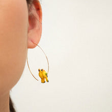 Hoop Porcelain Figure Earrings