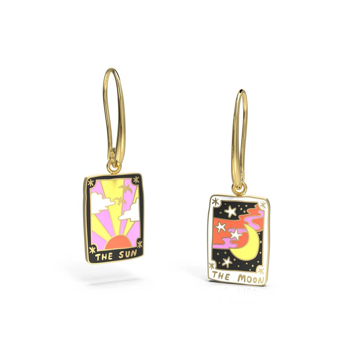 Sun & Moon Tarot Drop Earrings