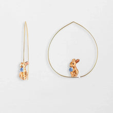 Hoop Porcelain Figure Earrings