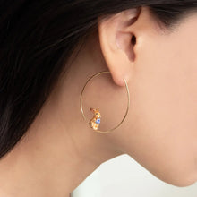 Hoop Porcelain Figure Earrings